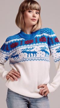 Maya Blue Knit Sweater