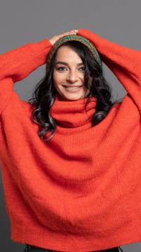 Mulled Spice Orange Knit Sweater